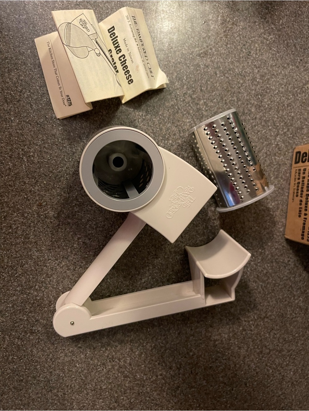 Pampered Chef Rotary Cheese Grater with Stainless Drum